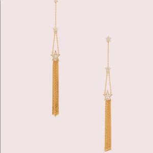Kate Spade NEW Star Dangle Gold Plated Earrings
